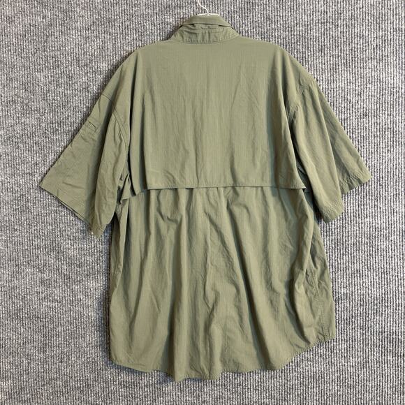 5.11 Tactical Mens Button Up Shirt Sz XL Green Pip Stop Military Short Sleeve - Picture 2 of 9